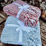 Woven Striped Soft Throw Blanket 50x60