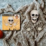 Skeleton Pumpkin Plug-In Decor