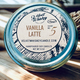6 Oz Vanilla Latte Candle - 100 % Natural Soy Wax