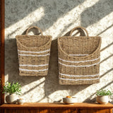 Hanging Woven Baskets - Set of 2
